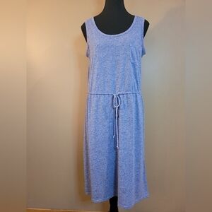 SONOMA GOODS FOR LIFE Sleeveless Heathered Blue Jersey Dress, Size Large